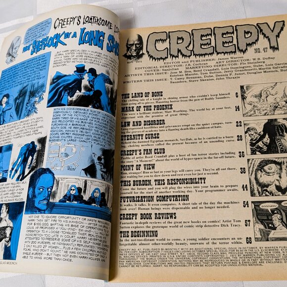 1972 CREEPY HORROR MAGAZINE VINTAGE BACK ISSUE #47 DRACULA VAMPIRE COVER BOOK - Picture 3 of 16